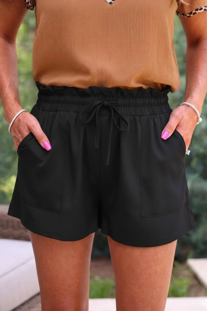 Jess Lea Runaway Paper Bag Shorts Black