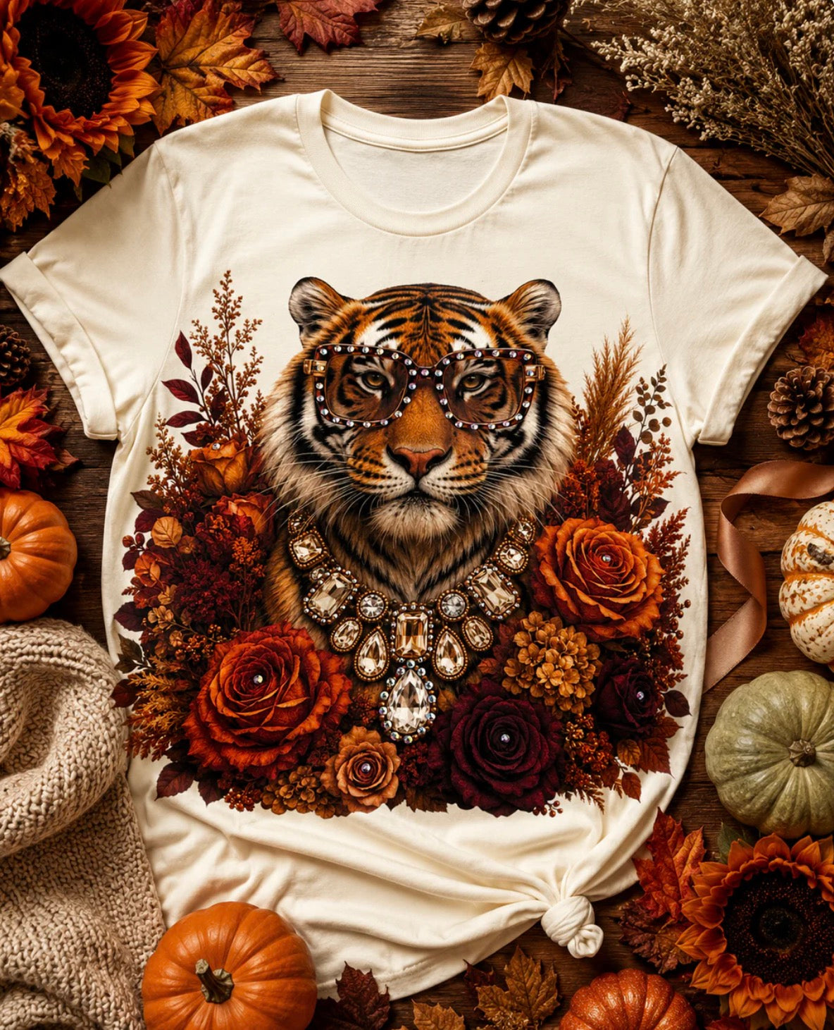 Tiger Bling Graphic Bling Top