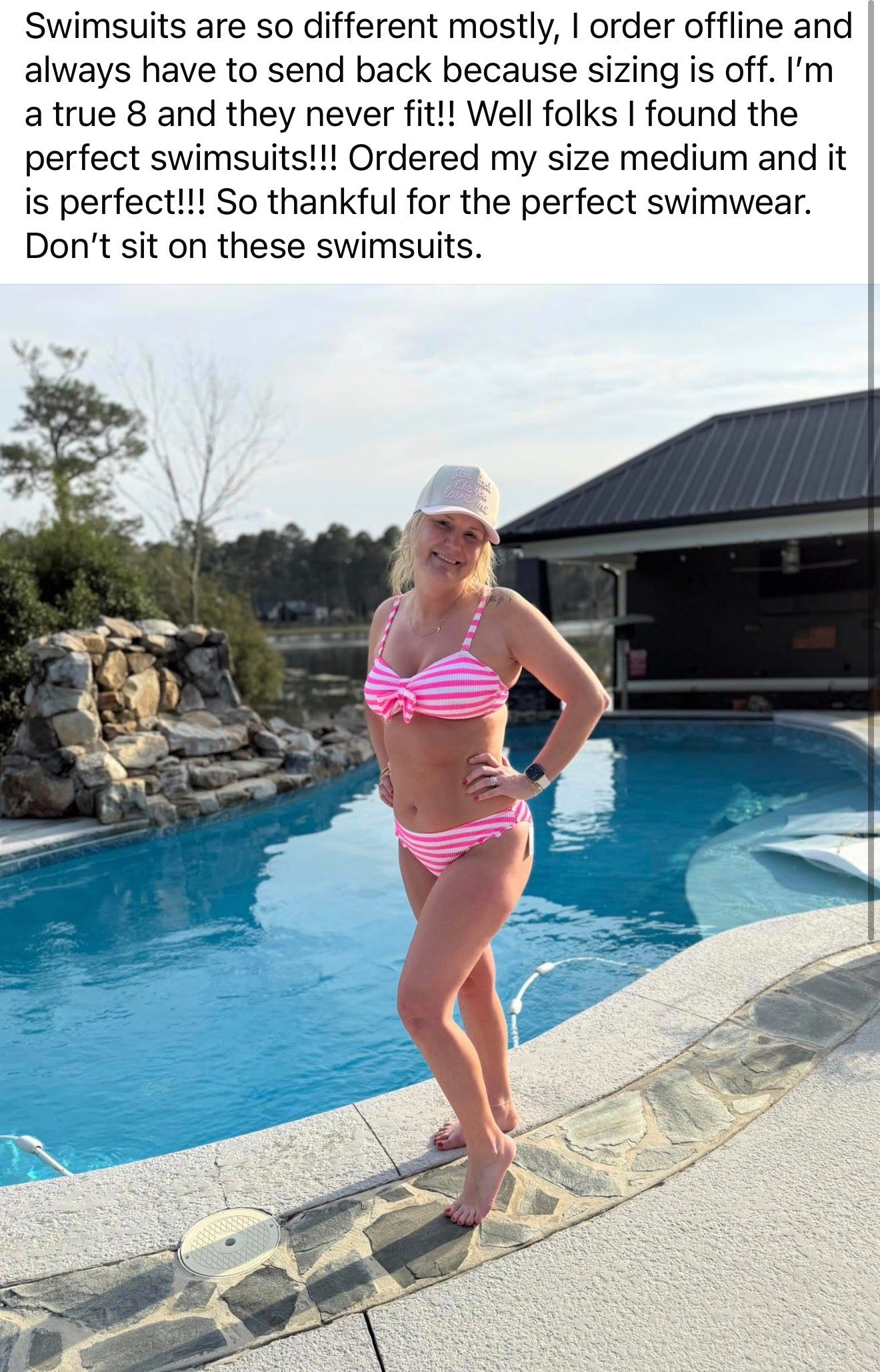 "The Harper" Bella Neane Custom Blue and White Stripe Bikini Bottom