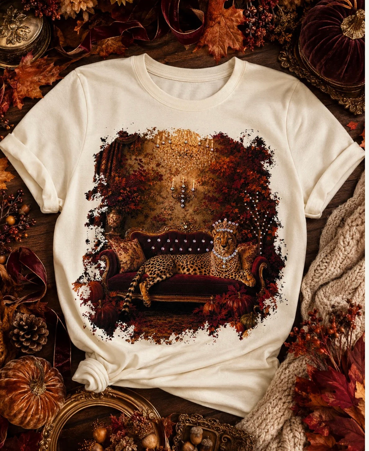 Boujee Queen Cheetah Bling Graphic Top
