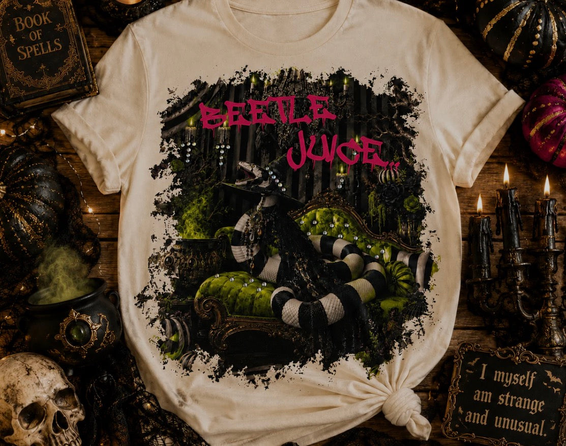 Beetle Bling Halloween Graphic Top