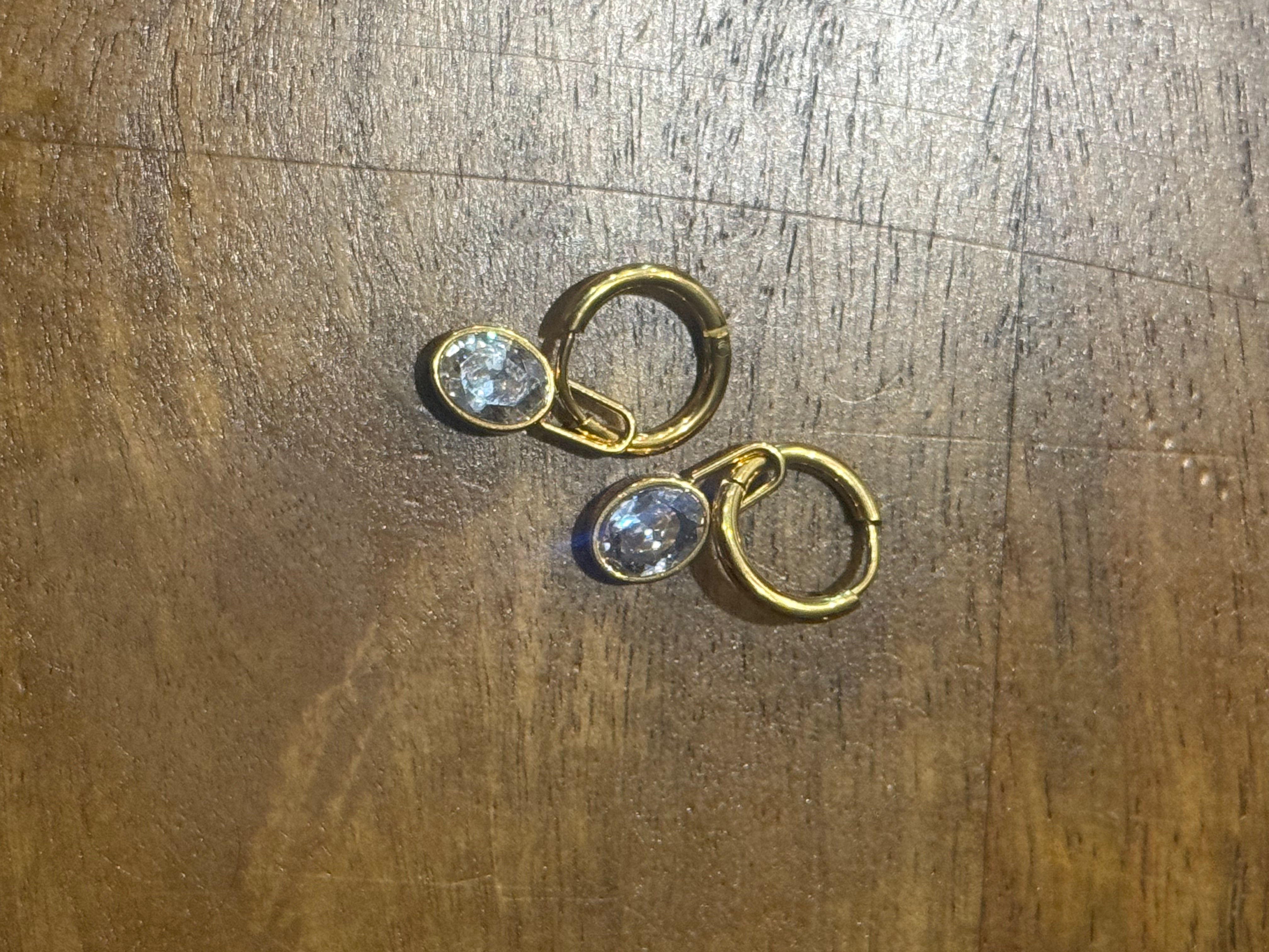 Gold And Crystal Pendnat Dangle Earrings