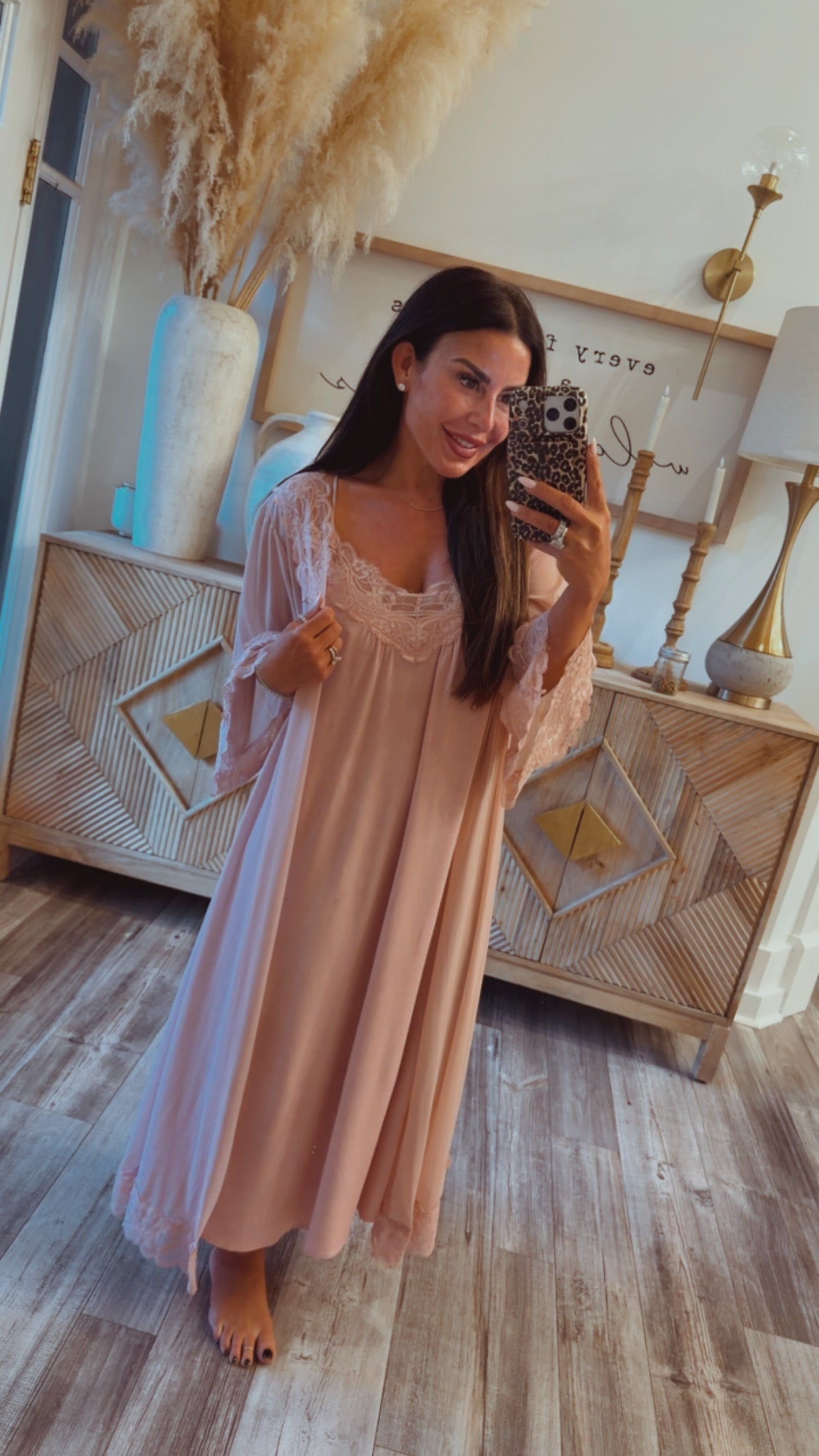 Jeaneanes Favorite Customer Silky Pajama and Robe Set