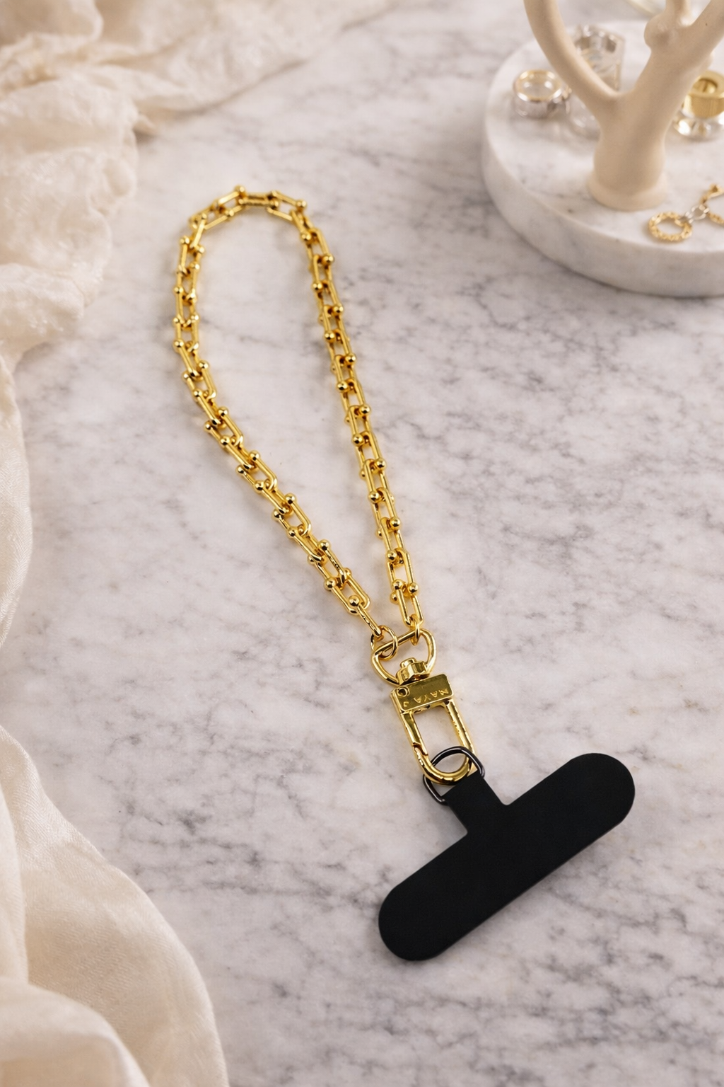 Gold Chain Link Phone Wristlet