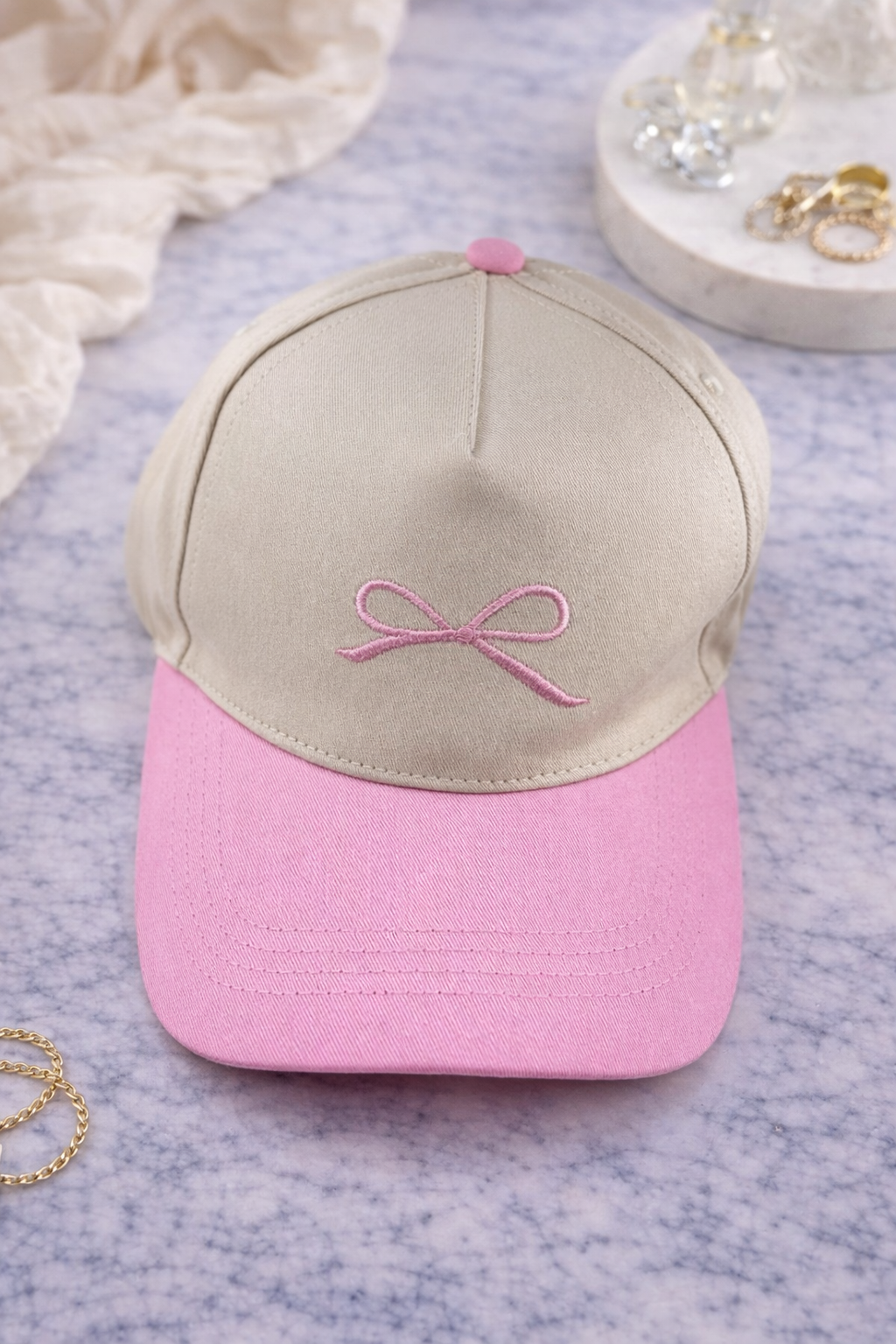Pink Bow Adjustable Hat