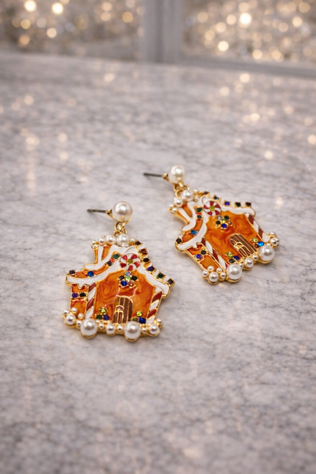 Gingerbread House earrings