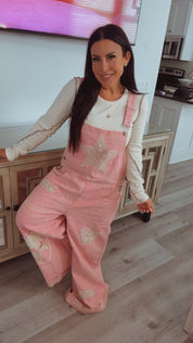 POL Pink Paisley Overalls