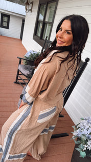 POL Latte Lightweight Zip Up Jacket