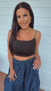 “ Barely Basic” Sassy Black Shape Wear Cami Tank