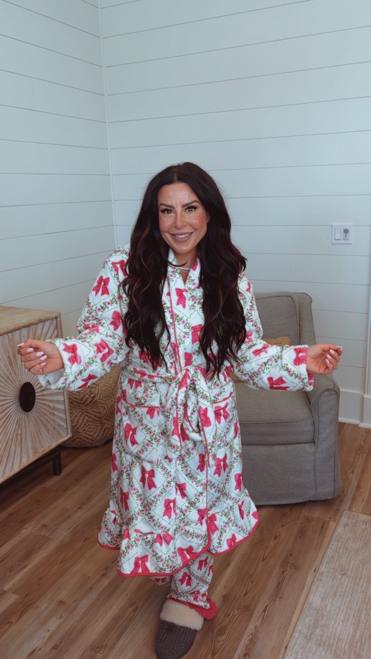 Jess Lea Legacy Lounge Robe- Pretty Lattice