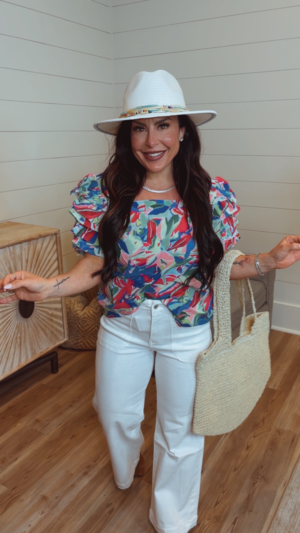 Jess Lea Talk Of The Tropics Ruffle Top