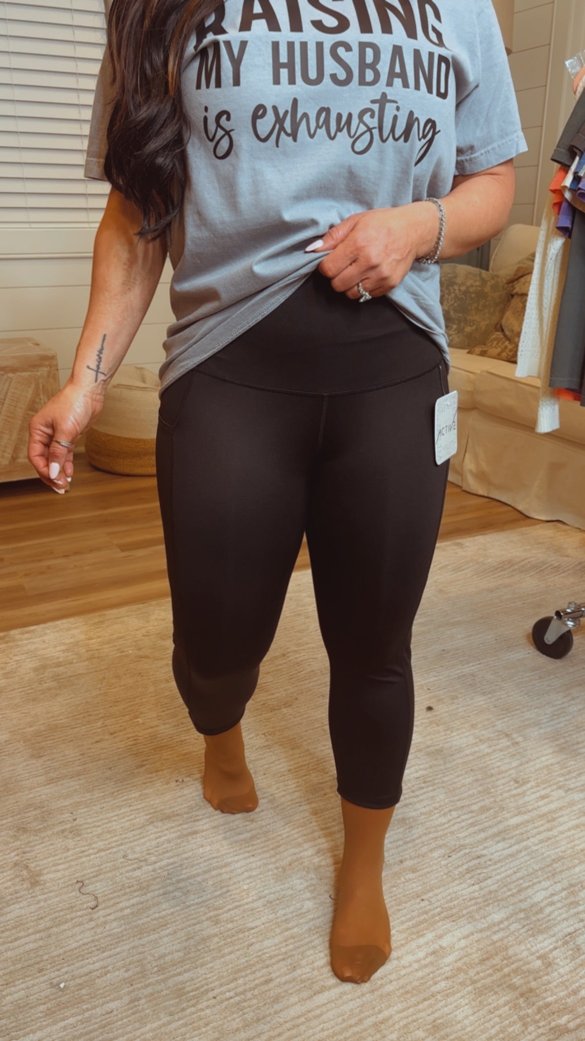 Cloudflex Activewear Capri Leggings W Pockets