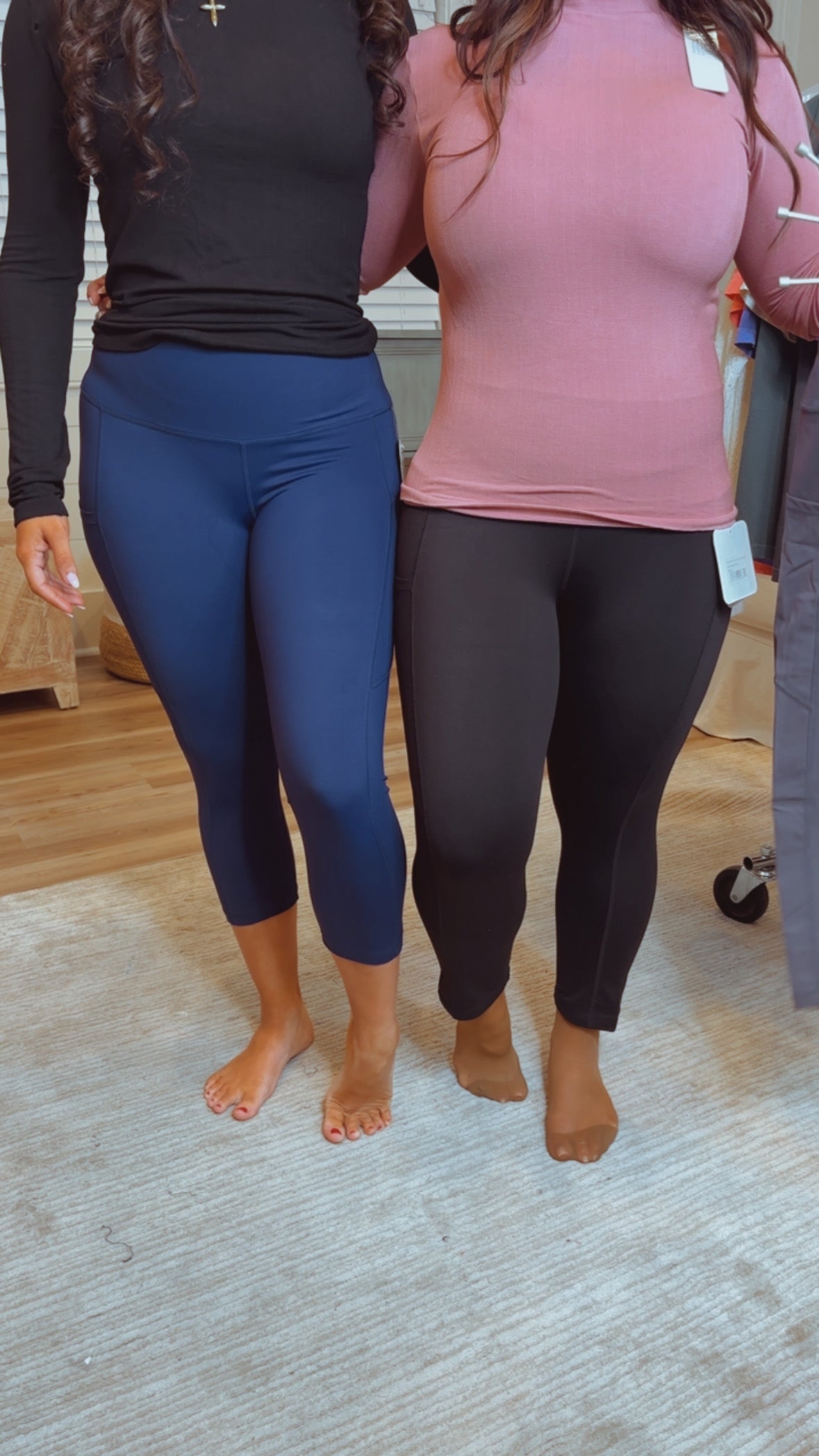 Soft Activewear Capri Leggings With Pockets
