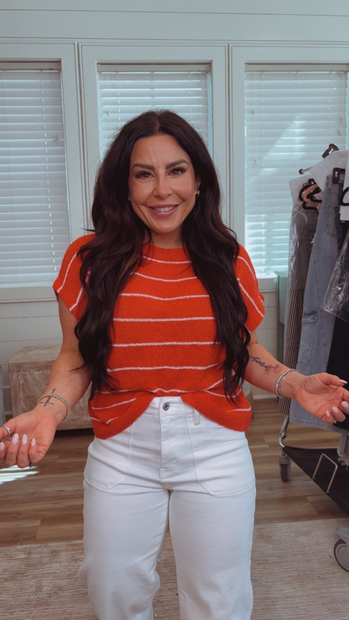 Cozy Co Elevated Striped Knit Top