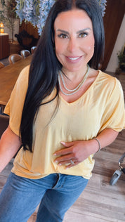 Loose Fit Mango Cold Shoulder Top