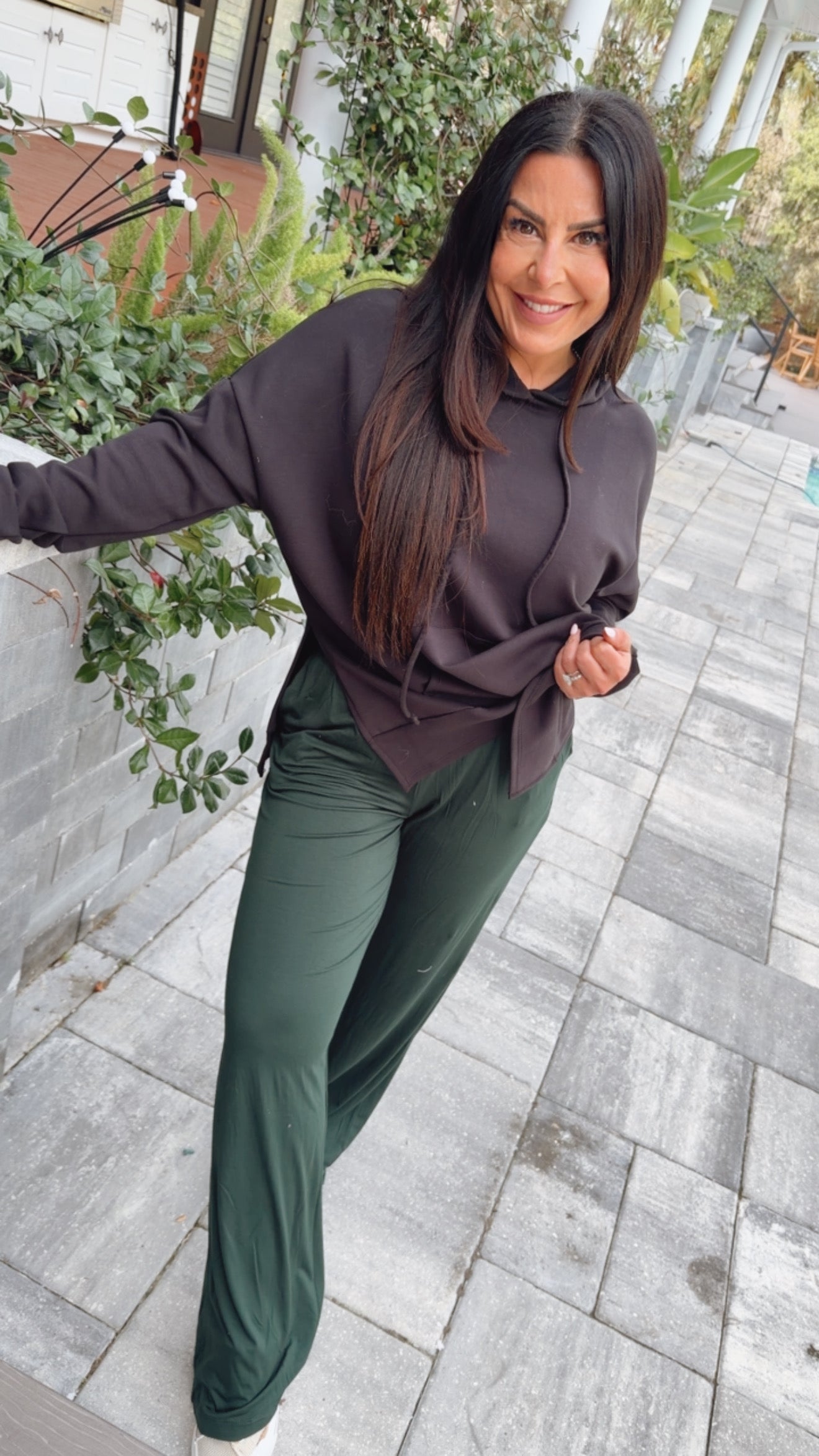 Rae mode Ultra Soft Wide Leg Regency Green Pants