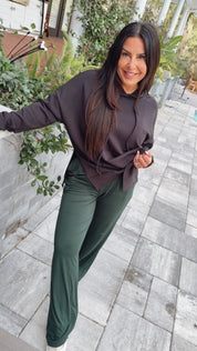 Rae mode Ultra Soft Wide Leg Regency Green Pants