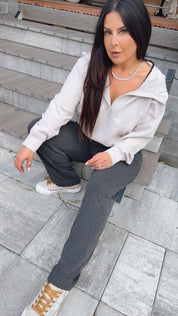 Charcoal Washed Cocoon Raemode Pants