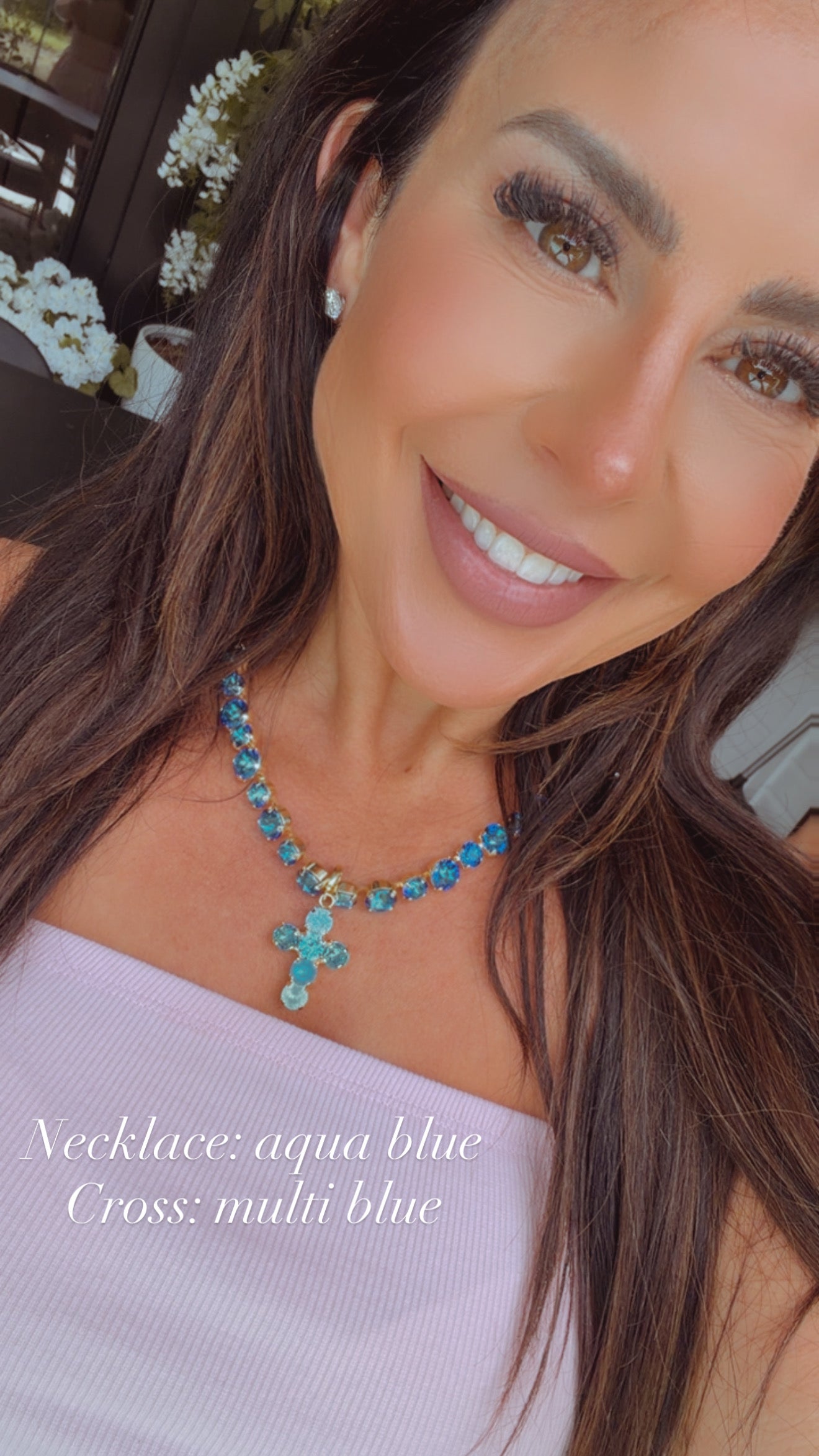 Diva Crystal Mini Cross Charm