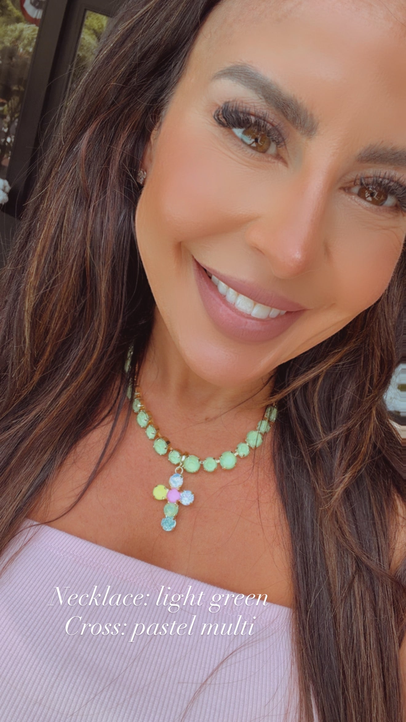 Diva Crystal Mini Cross Charm