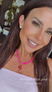 Diva Crystal Mini Cross Charm