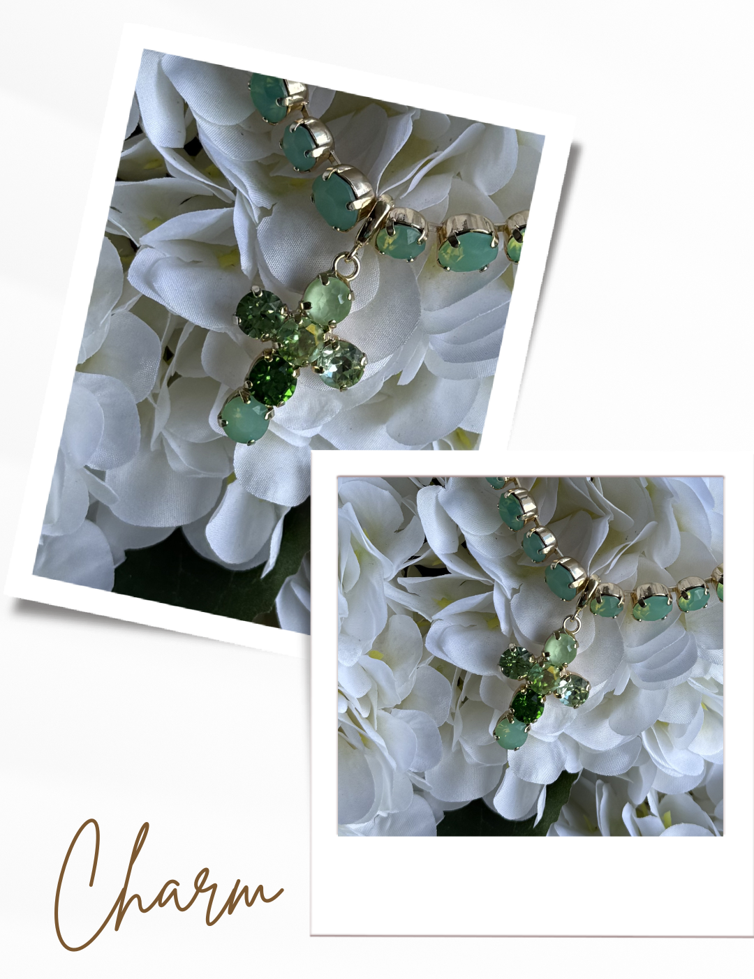 Diva Crystal Mini Cross Charm