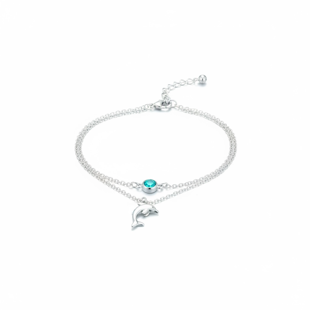 Silver Dolphin Anklet