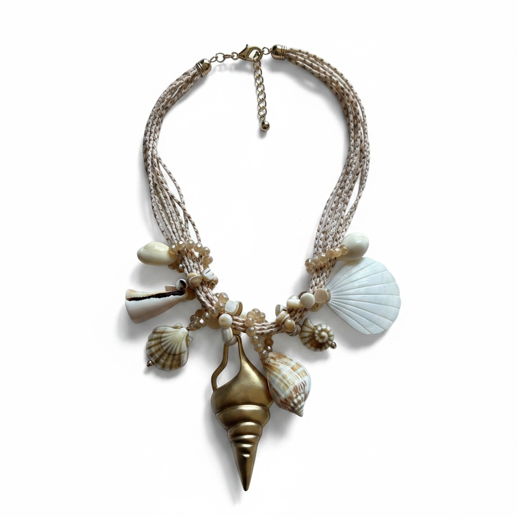 Tan Multi Shell Necklace