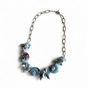 Gold and Multi Shell Chunky Necklace