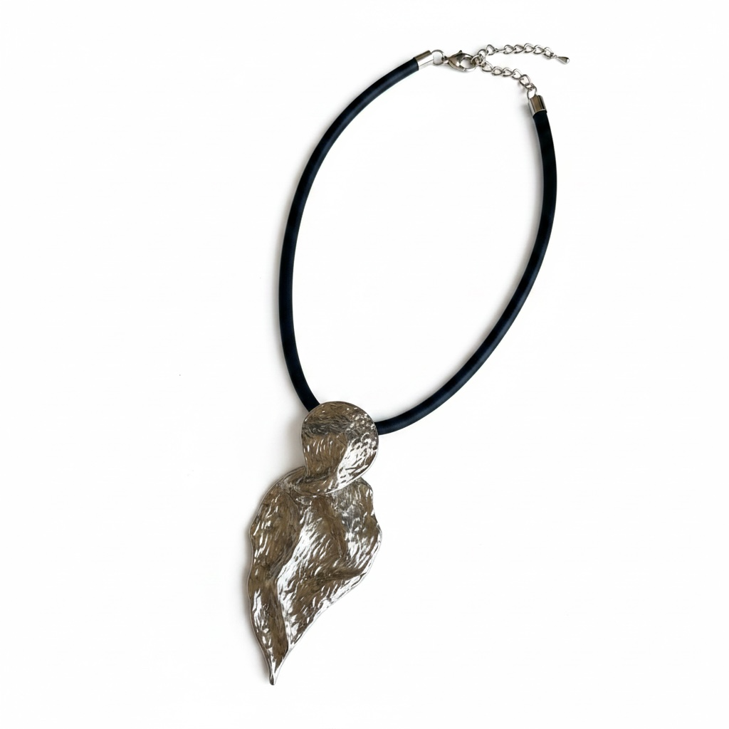 Large Golden Leaf Stack Necklace