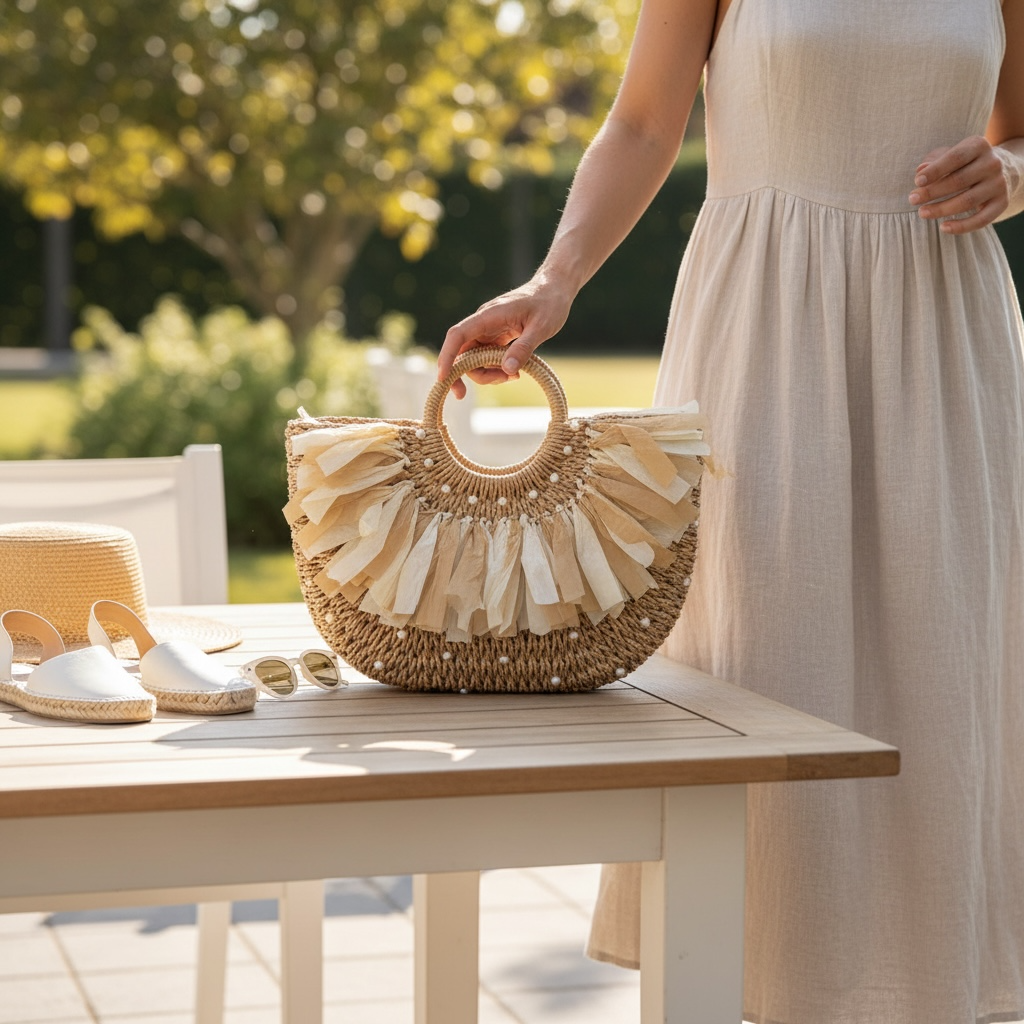 Seagrass and Pearl Tote Bag