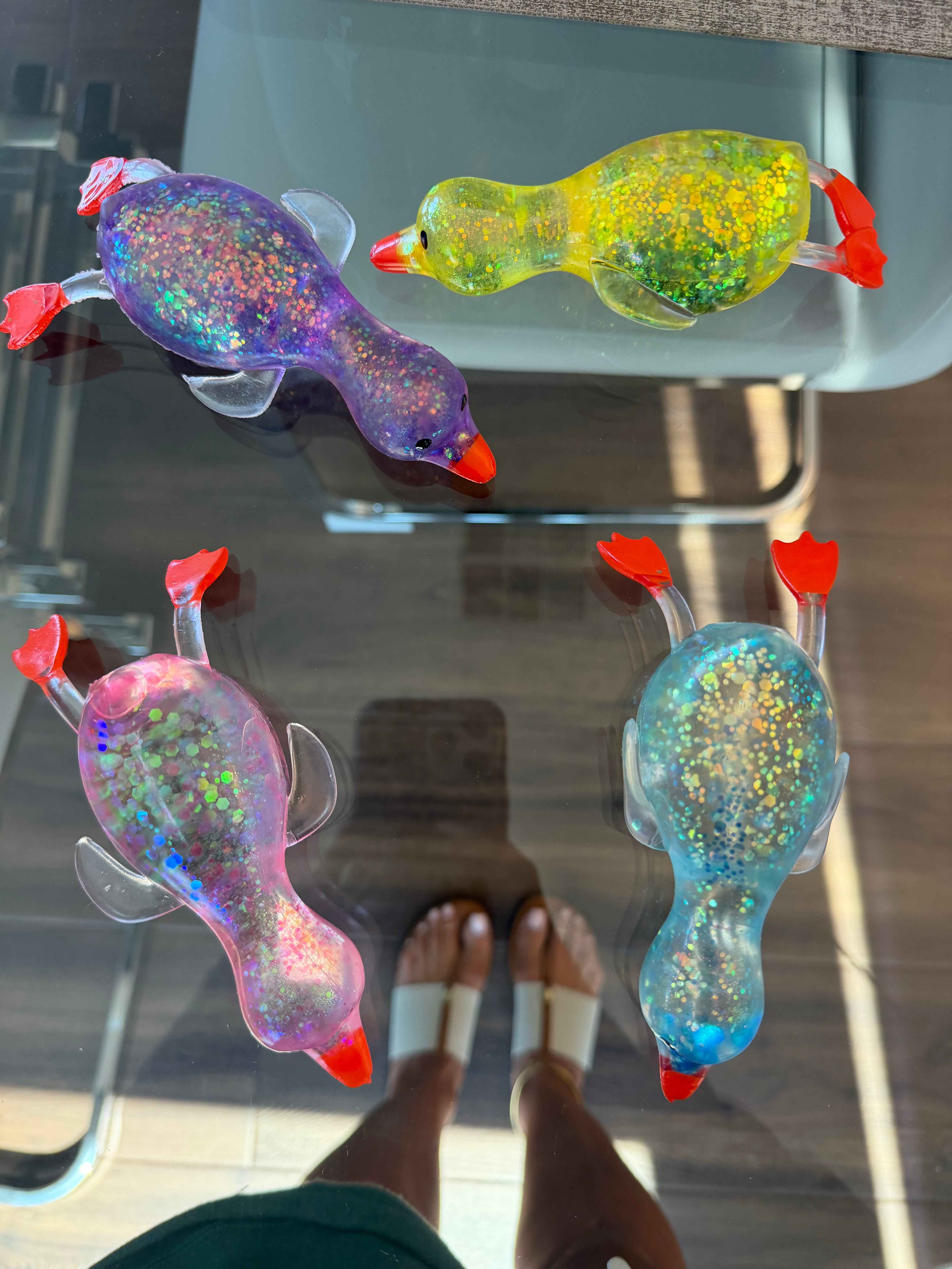 Glitter Jelly Duck Squishy