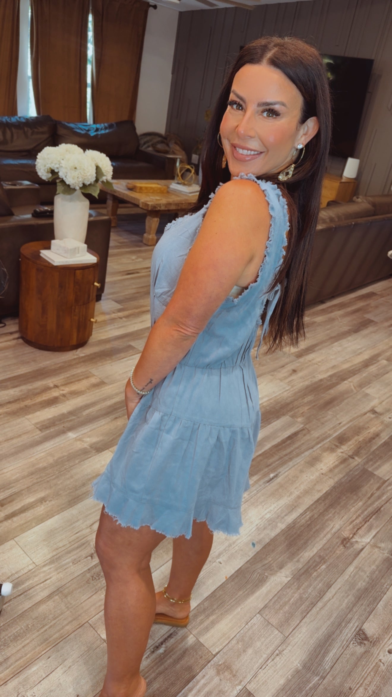 Light Denim Sleeveless Romper