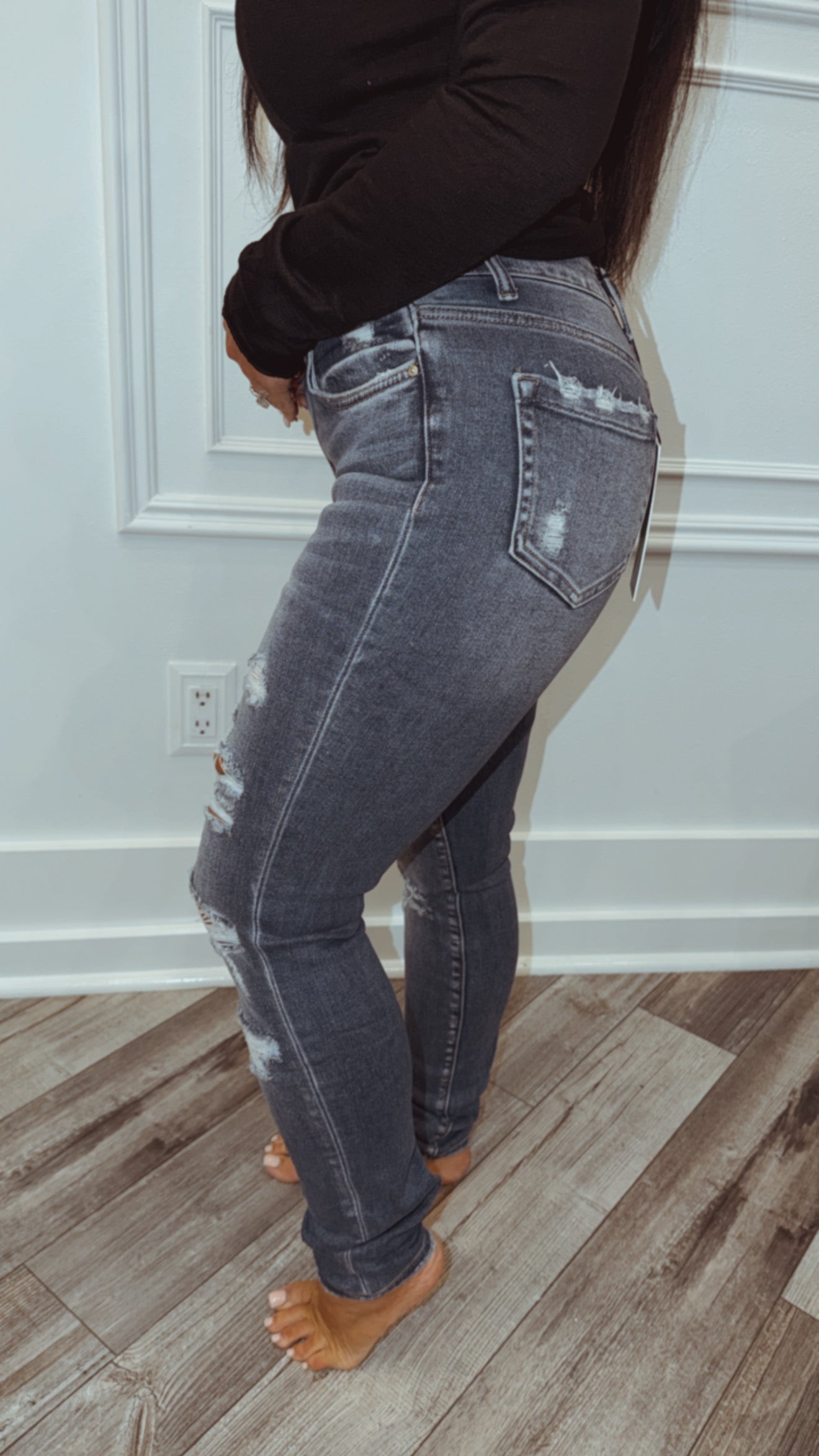 Mica Denim Hihg Rise Skinny Dark Wash Jeans