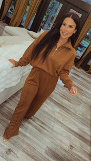 Luxe Heaven Soft Brown 1/4 ZIp Pullover