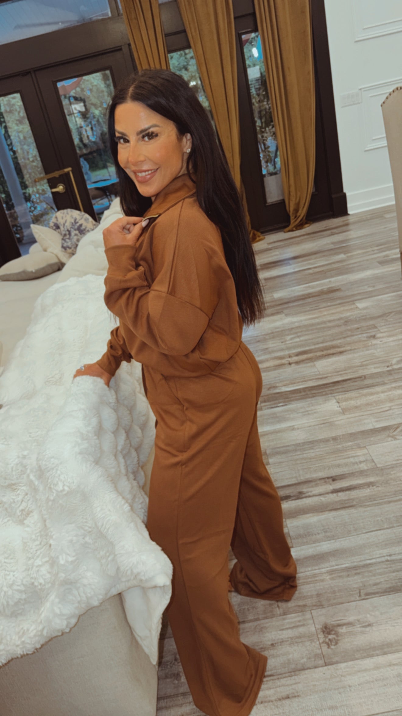 Luxe Heaven Soft Brown 1/4 ZIp Pullover