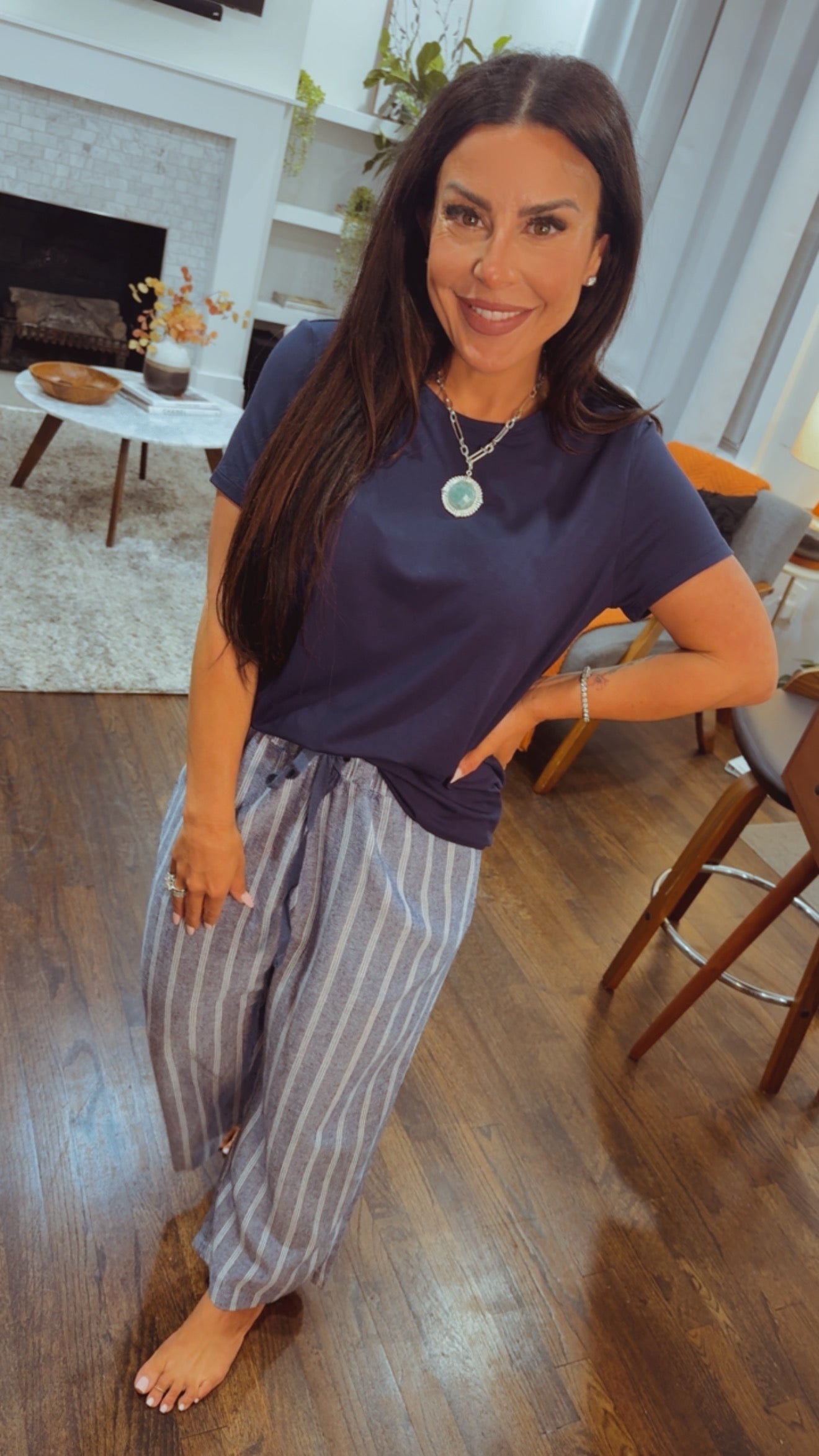 Heaven Soft Elevated Everyday Navy Top