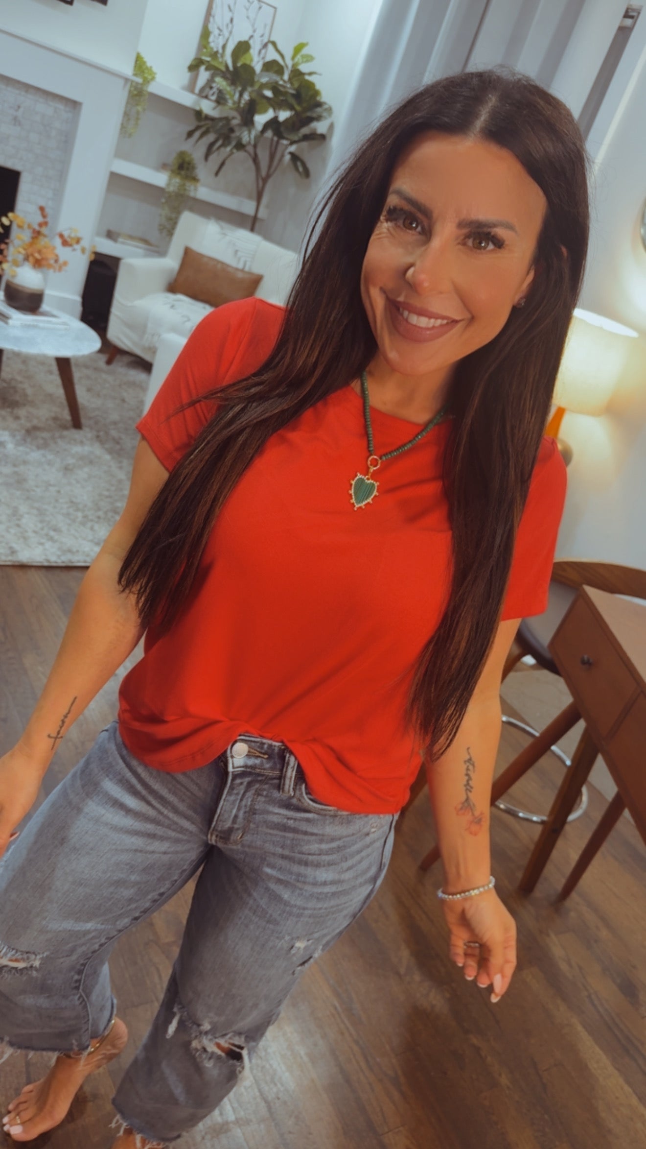 Heaven Soft Elevated Everyday Red Top