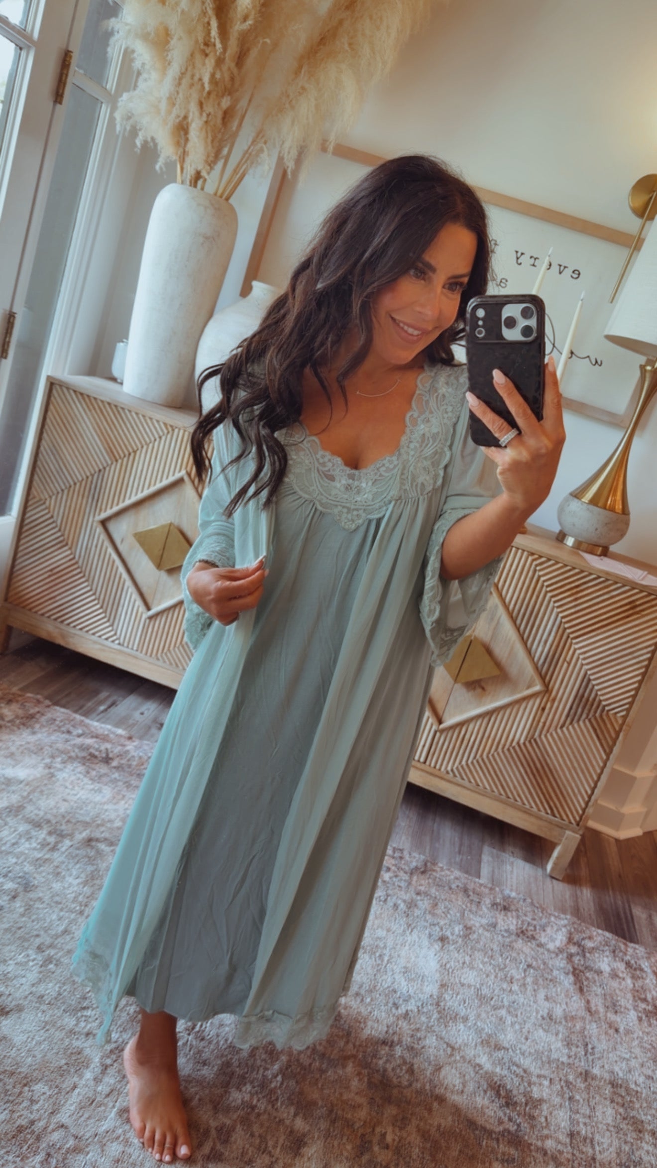 Jeaneanes Favorite Customer Silky Pajama and Robe Set