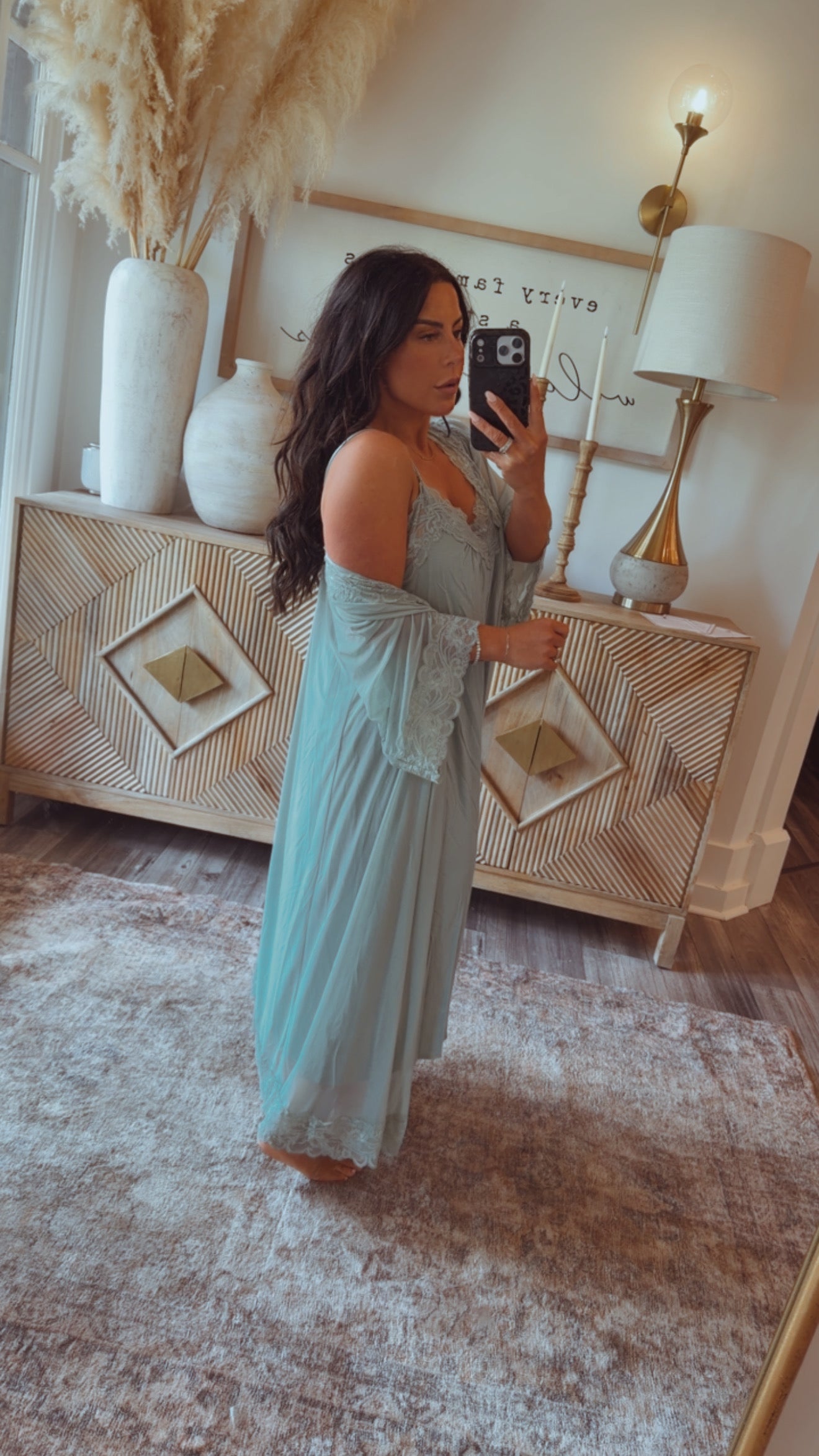 Jeaneanes Favorite Customer Silky Pajama and Robe Set