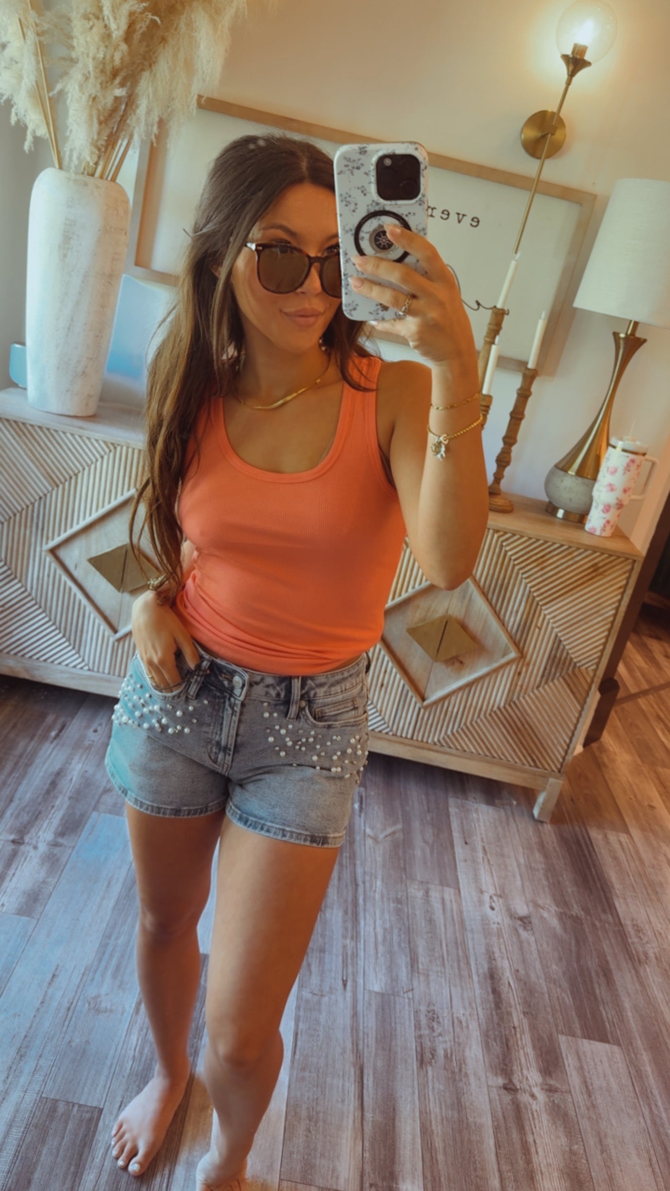 Watermelon Slim Fit Scoop Neck Tank