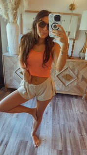 Flirty Off White Lounge Shorts
