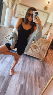 Sassy Sporty Tank Black Jumpsuit