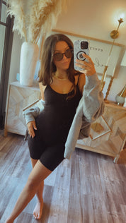 Sassy Sporty Tank Black Jumpsuit