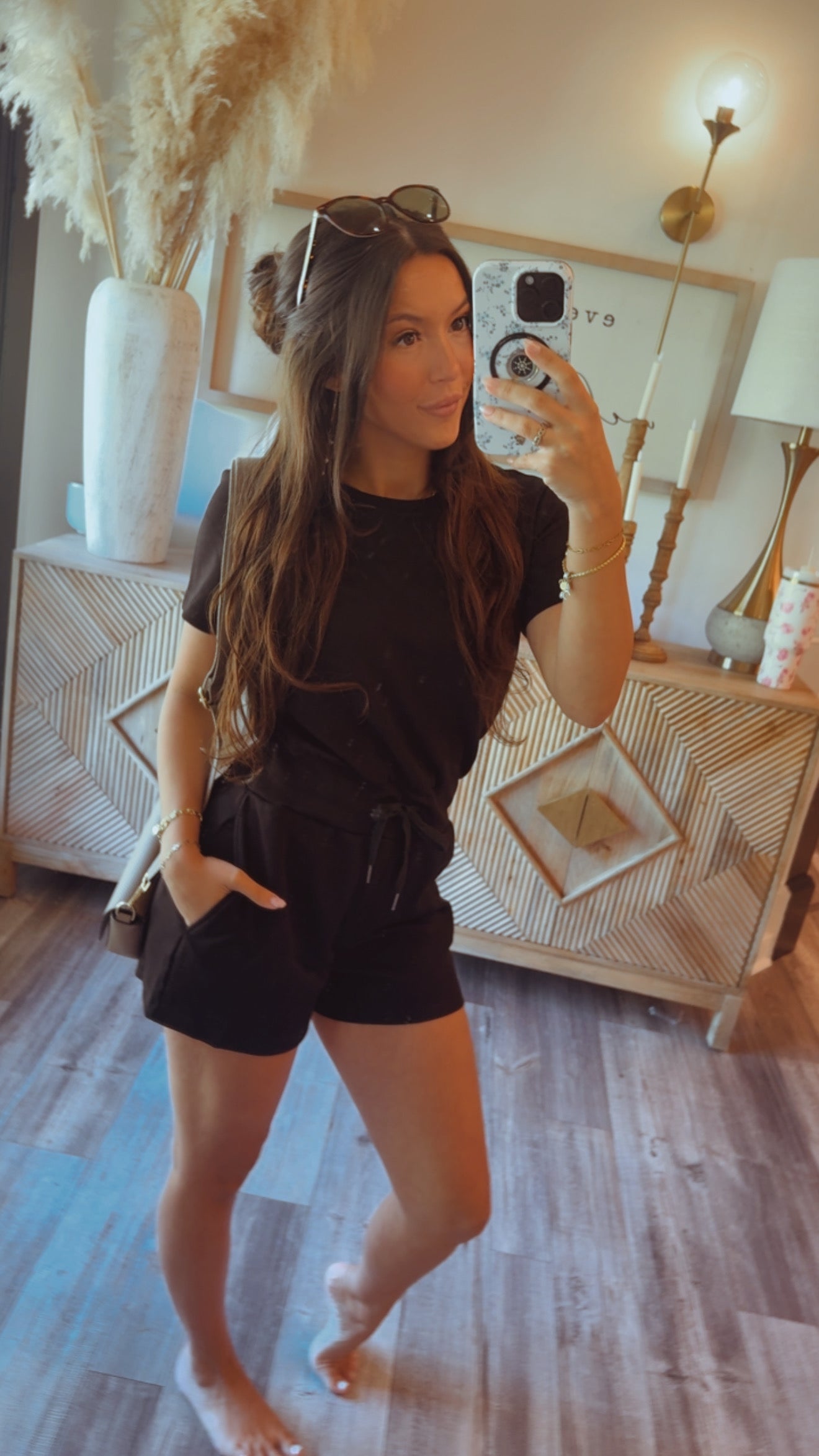 Chic and Sporty Black Romper