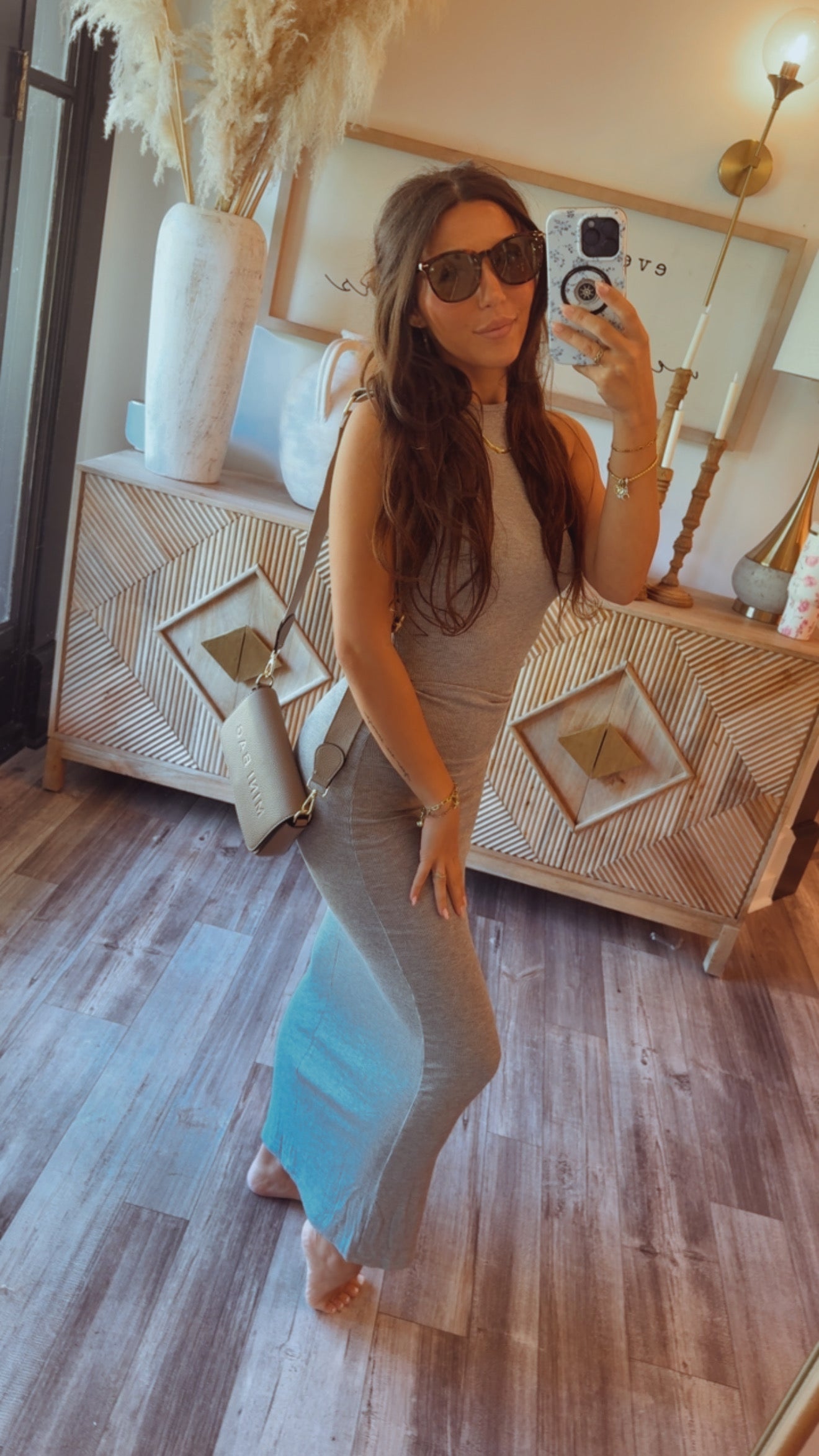 Heather Grey Loose Fit Comfy Dress