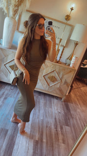 Ivy Green Grey Loose Fit Comfy Dress