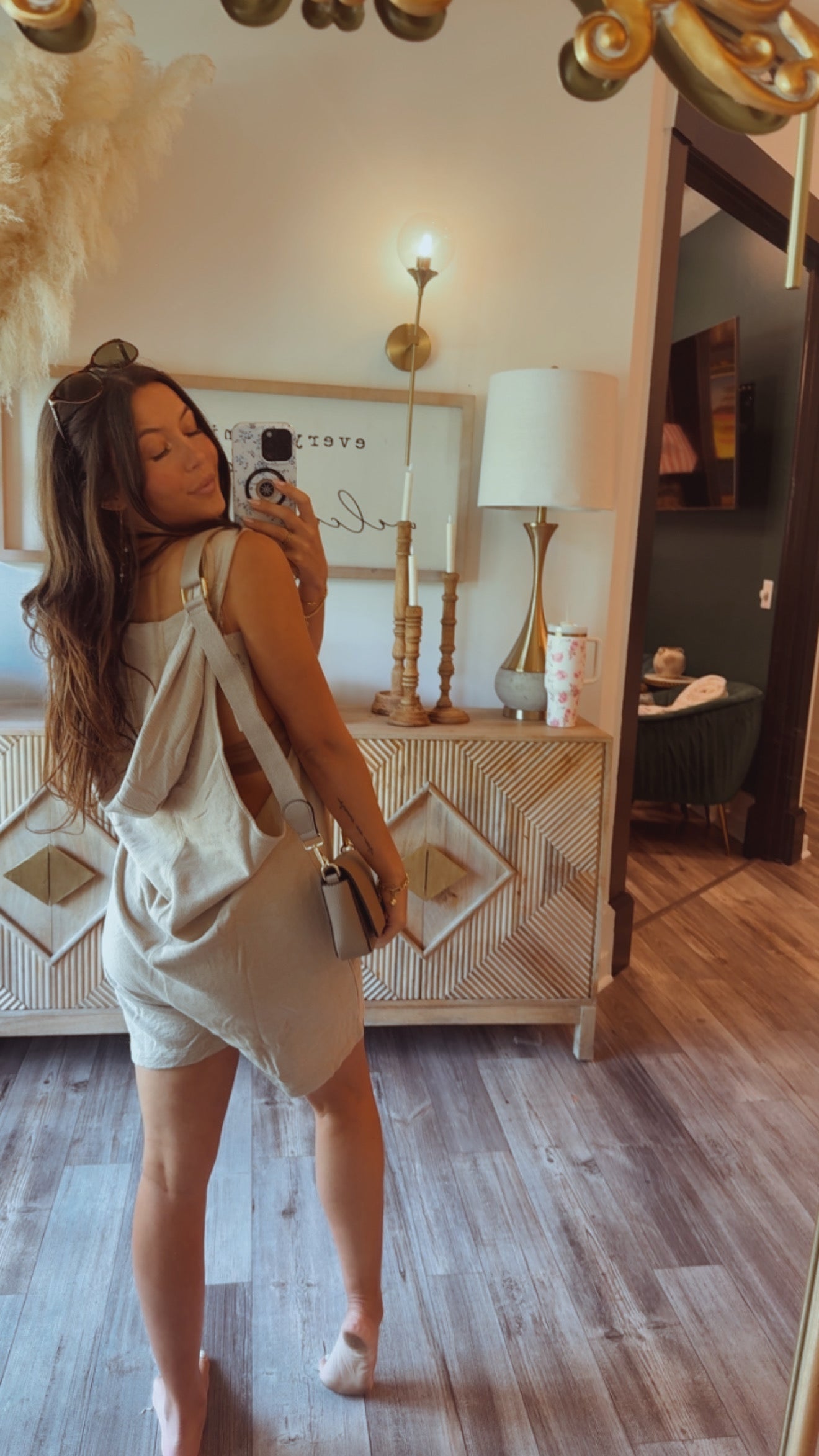 Chic Natural Loose Fit Scoop Neck  Jumpsuit