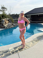 "The Harper" Bella Neane Custom Blue and White Stripe Bikini Bottom