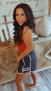 Rae Mode Navy And White Athletic Shorts